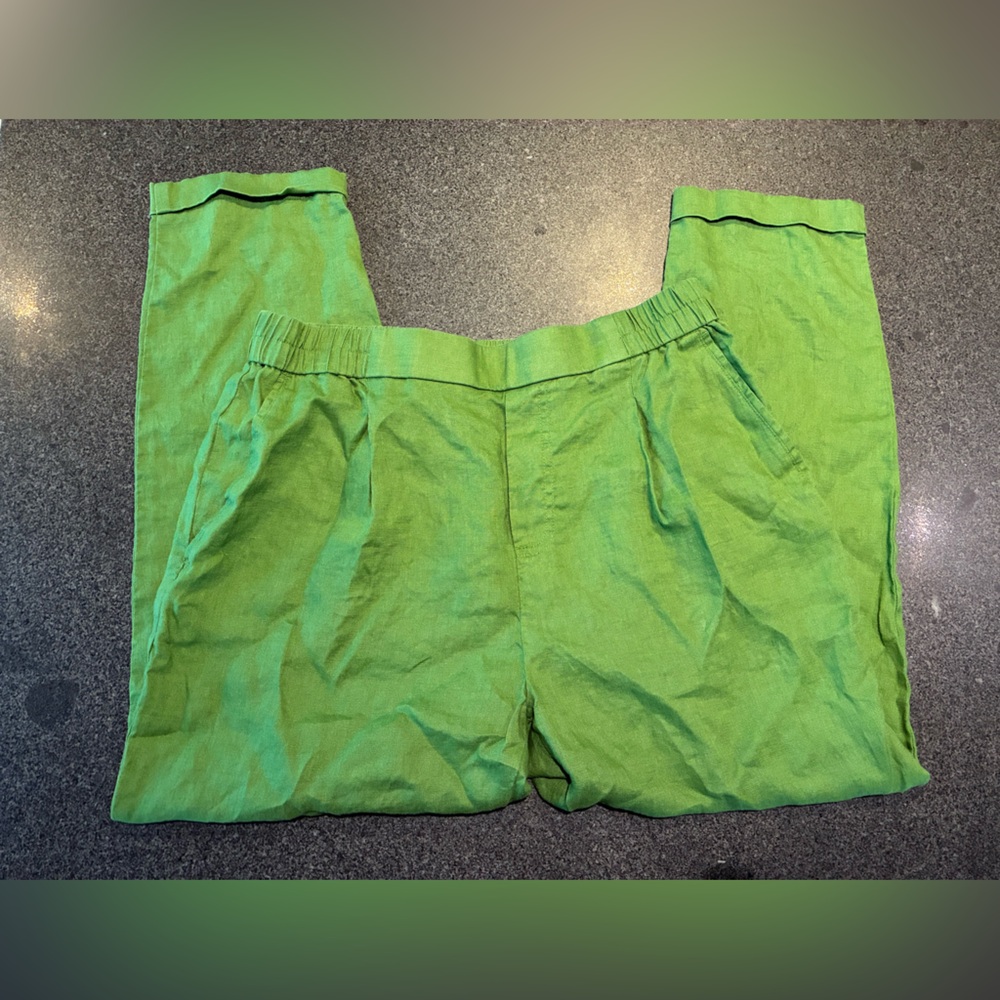 United Colors of Benetton green linen pants